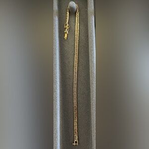 Unused Kihei Japan 18k Yellow Gold Bracelet 18cm, 5.00 grams, double lock